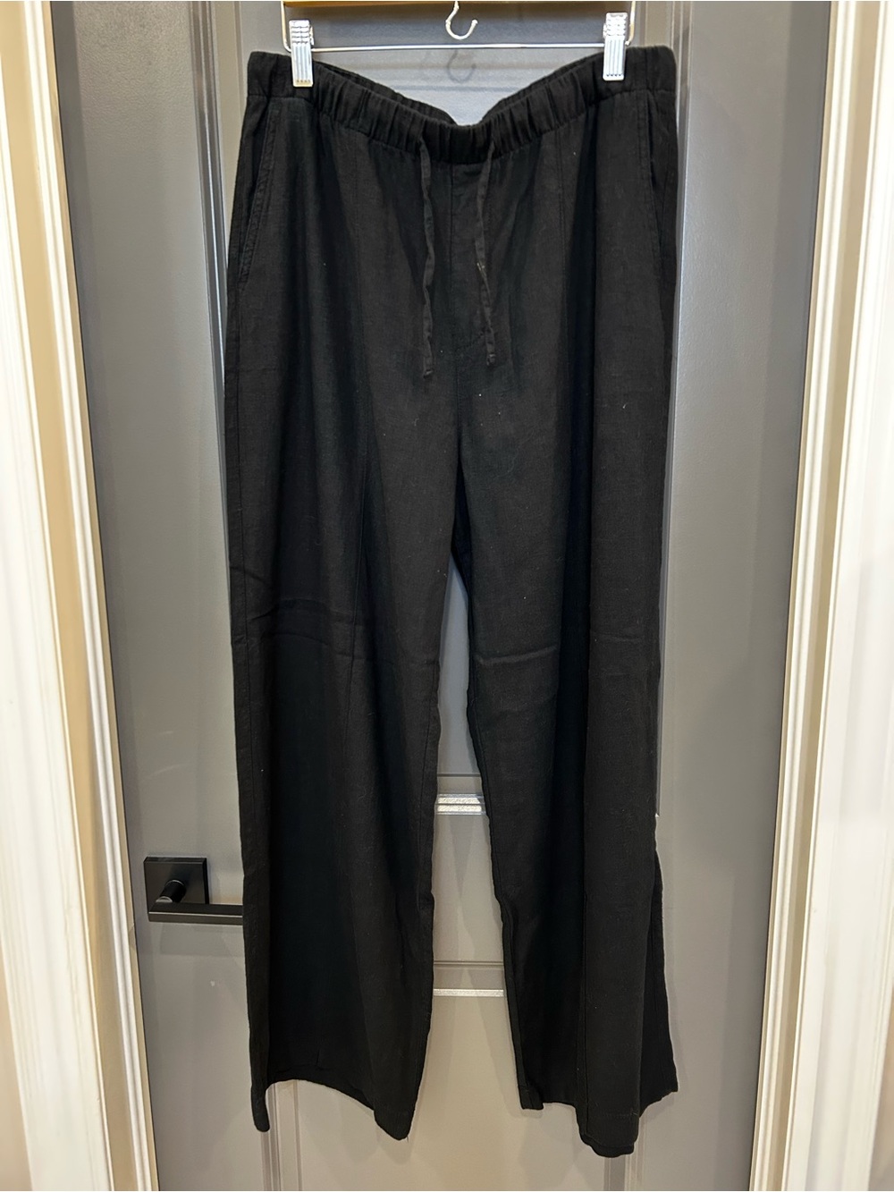 Gap Pull On Wide-Leg Linen Pants